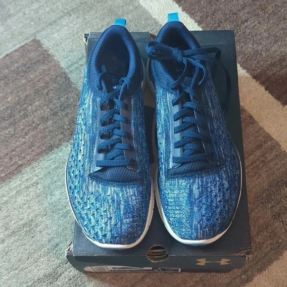 Under Armour MEN'S TRAINERS  LIGHTNING 2 DARK BLUE Size 8 - Picture 2 of 4